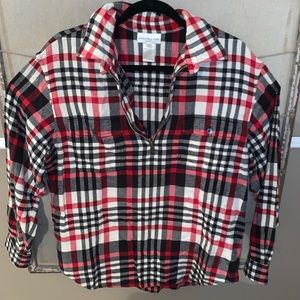 Quarter (1/4) Zip Flannel - Jones New York